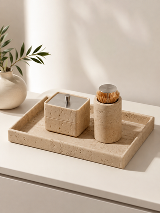 luxury bathroom countertop organizer tray