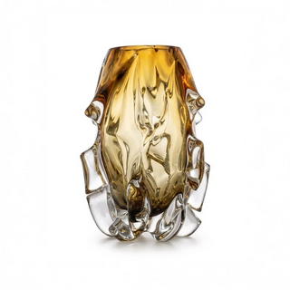 luxury gold crystal glass vase for living room
