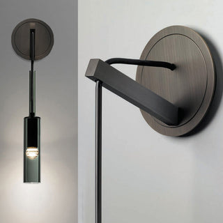 Nordic wine bottle wall lamp in dining room — gold finish