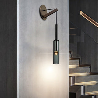 Gold finish wine bottle wall sconce Nordic — creative lamp