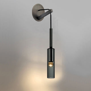 Nordic wine bottle wall lamp gold finish — creative metal sconce