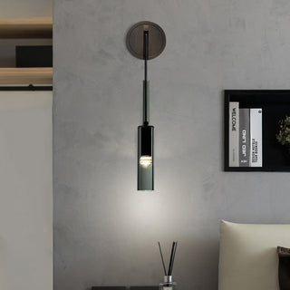 Nordic creative wine bottle wall lamp illuminated — gold metal