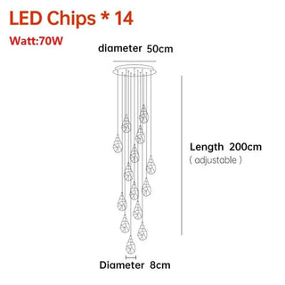 Pendant Light | Crystal Chandelier with Gold Finish & Warm Ambient Lighting
