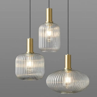 Colorful Suspension Light – Glass Pendant Lamp with Adjustable Height & Gold Base Canopy
