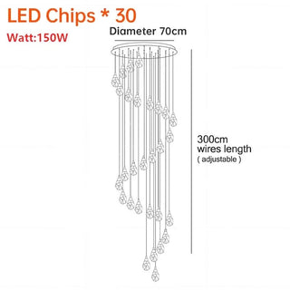 Pendant Light | Crystal Chandelier with Gold Finish & Warm Ambient Lighting