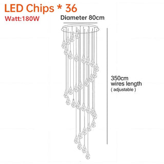 Pendant Light | Crystal Chandelier with Gold Finish & Warm Ambient Lighting