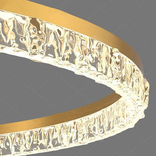 Layered Ring Chandelier – Modern Adjustable Height Lighting Sculpture in Black or Gold