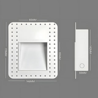 Frameless indoor LED modern staircase wall sconce — embedded