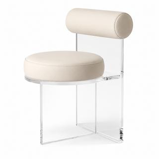modern dining chair with acrylic frame
