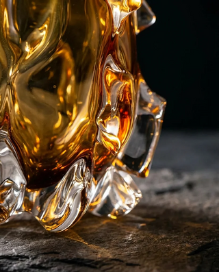 modern gold glass vase for home decor