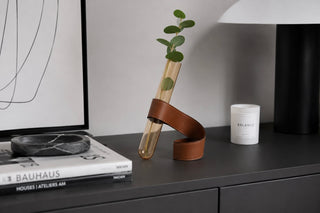 modern leather vase for home decor