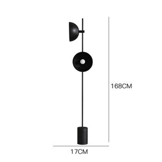 Modern black marble lamp wide view — E27 warm glow