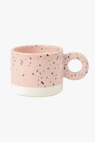 Splashed-ink motif ceramic mug, 280 ml, modern design