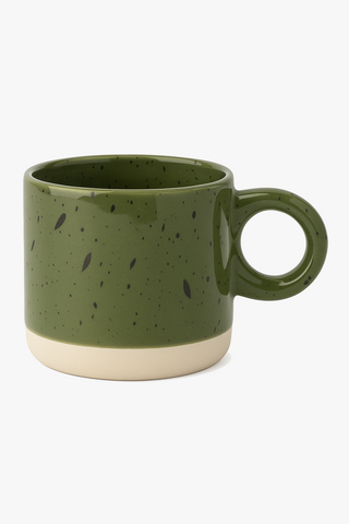 Splashed-ink motif ceramic mug, 280 ml, modern design