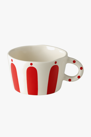 nordic geometric-motif ceramic mug