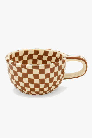 Ceramic coffee mug with wrench-shaped handle, 220 ml