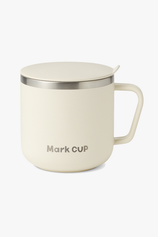 Stainless steel travel coffee mug with sealed leak-proof lid, 400 ml