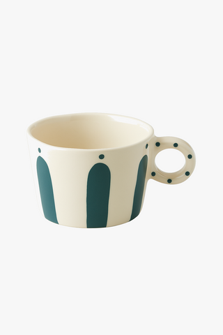 nordic geometric-motif ceramic mug