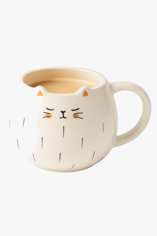 cat-motif ceramic mug