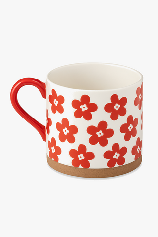 japanese cherry blossom-motif ceramic mug