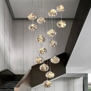 Custom Chandelier – Modern Light Fixture with Adjustable LED Lighting & Crystal Shades