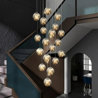Custom Chandelier – Modern Light Fixture with Adjustable LED Lighting & Crystal Shades