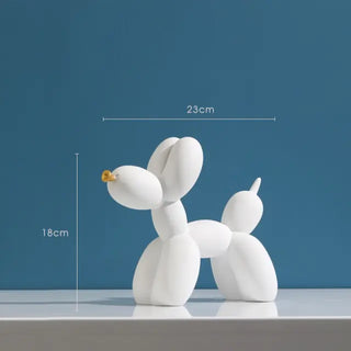 balloon dog sculpture colorful resin figurine eco friendly decor angle view 2