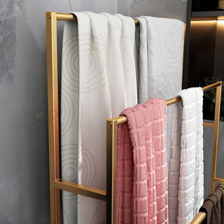 modern 3 tier wall mounted bathroom towel rack linen organizer set view