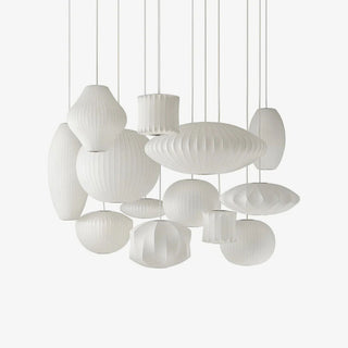 Lámpara Colgante Nórdica - Lámpara Platillo de Linterna Blanca para Iluminación de Sala de Estar