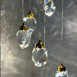 Crystal Chandelier – Modern Steel Lighting | Adjustable Elegant Ceiling Light