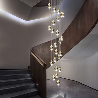 Crystal Chandelier – Modern Steel Lighting | Adjustable Elegant Ceiling Light