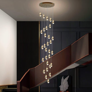 Crystal Chandelier – Modern Steel Lighting | Adjustable Elegant Ceiling Light