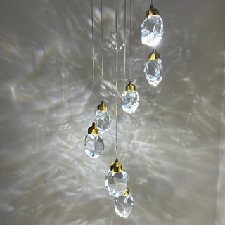 Crystal Chandelier – Modern Steel Lighting | Adjustable Elegant Ceiling Light