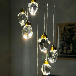 Crystal Chandelier – Modern Steel Lighting | Adjustable Elegant Ceiling Light