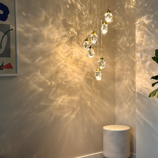 Crystal Chandelier – Modern Steel Lighting | Adjustable Elegant Ceiling Light