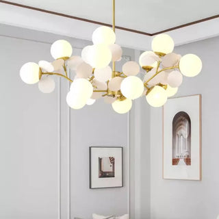 Creative chandelier glass flower iron multicolored pendant lamp