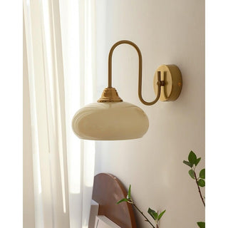 Glass Wall Light – Textured Glass Sconce with Gold or Chrome Finish