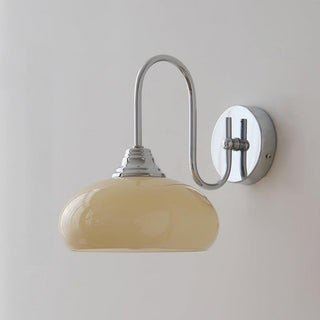 Glass Wall Light – Textured Glass Sconce with Gold or Chrome Finish