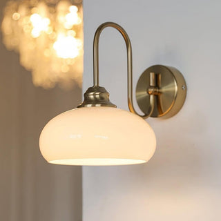 Glass Wall Light – Textured Glass Sconce with Gold or Chrome Finish