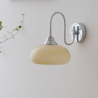 Glass Wall Light – Textured Glass Sconce with Gold or Chrome Finish