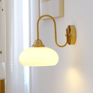 Glass Wall Light – Textured Glass Sconce with Gold or Chrome Finish