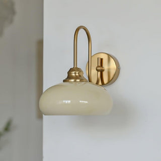 Glass Wall Light – Textured Glass Sconce with Gold or Chrome Finish