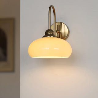 Glass Wall Light – Textured Glass Sconce with Gold or Chrome Finish