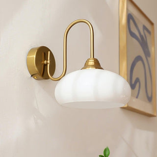 Glass Wall Light – Textured Glass Sconce with Gold or Chrome Finish