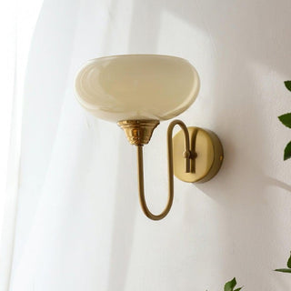 Glass Wall Light – Textured Glass Sconce with Gold or Chrome Finish