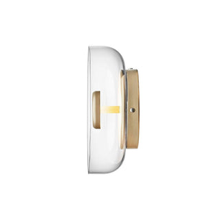 Iron frame round glass wall lamp modern — clear sconce