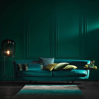 Oda glass table lamp side — hand blown shade warm ambient