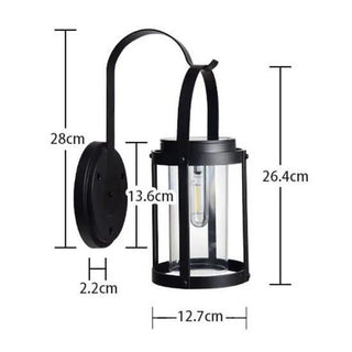Outdoor Wall Lamp – Black Aluminum LED Modern Exterior Wall Sconce