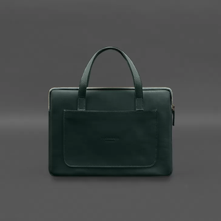 leather laptop sleeve 13 inch crust leather handles front pocket set view