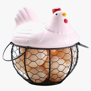 Ceramic egg basket